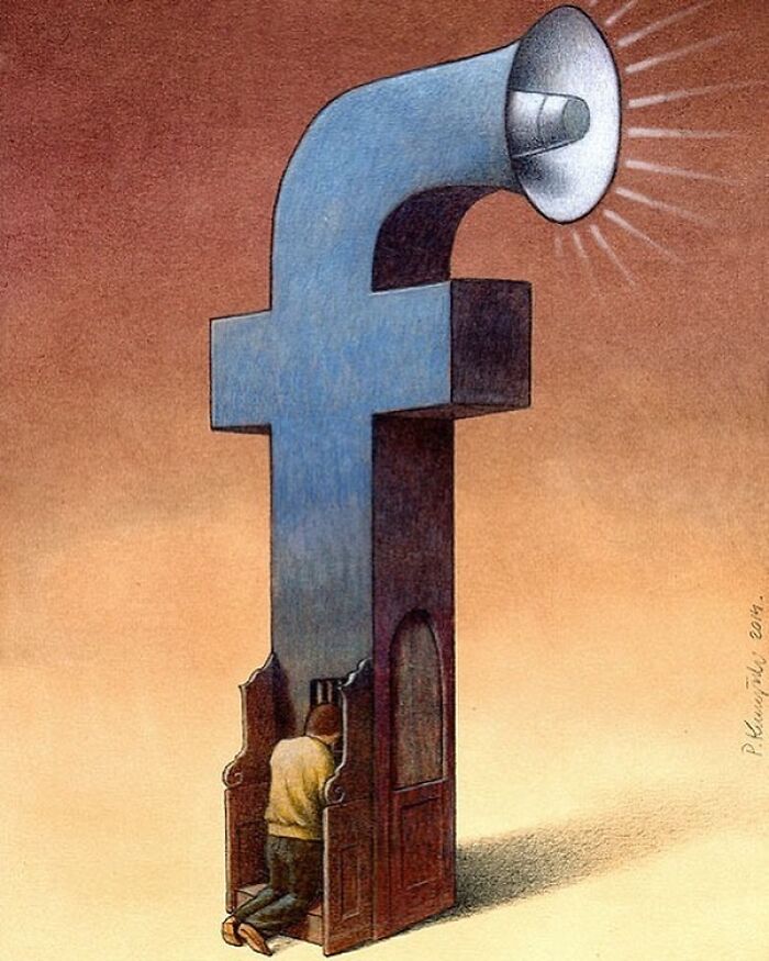 Disconnected In A Digital World: Paweł Kuczyński’s Satirical Lens On Internet Dependency (41 Pics)