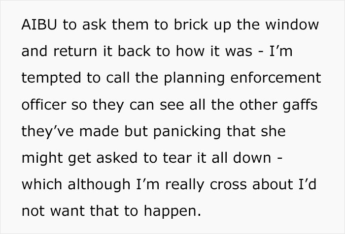 Homeowner Halts Neighbor's House Renovation After They Start Installing A Window Over Their Yard Homeowner Halts Neighbor's House Renovation After They Start Installing A Window Over Their Yard