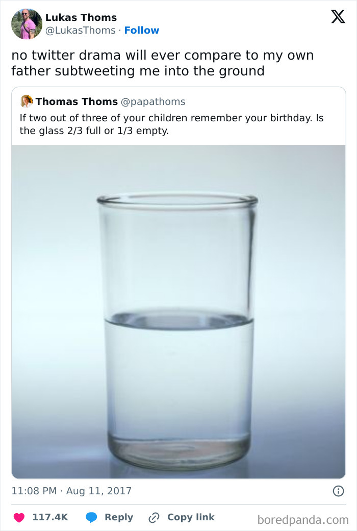 The Worst Part Is That I Didn't Even See It. I Had To Get A Text From My Sister Saying "Did You See Dad's Tweet?"