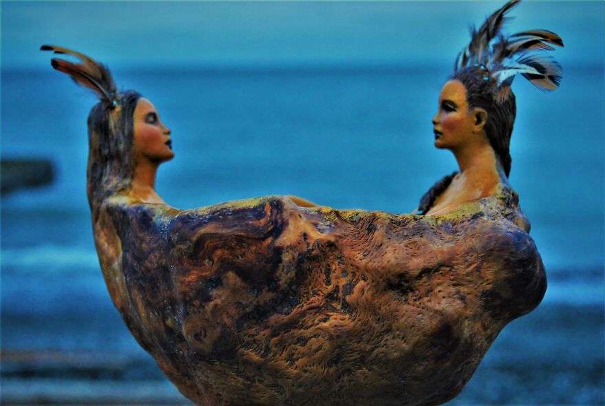 My Sister's Voice In The Dark, Wooden Burl Bowl