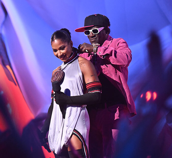 Jordan Chiles Emotional As Flavor Flav Gifts Her A Bronze Clock At VMAs: &ldquo;You Deserve Everything&rdquo;