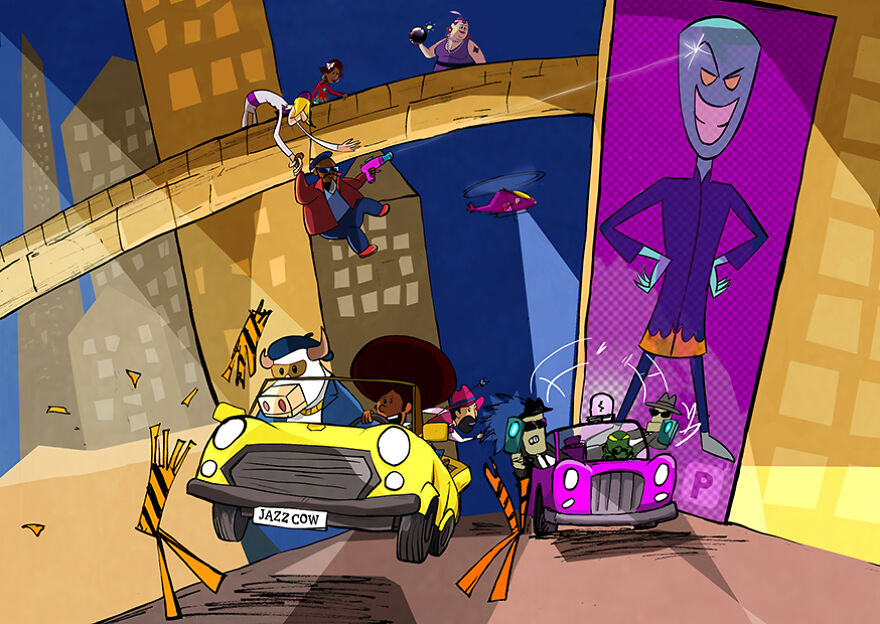 My Animated Sitcom About A Jazz-Playing Cow Who Reluctantly Leads A Group Of Musicians, Poets And Misfits (5 Pics) My Animated Sitcom About A Jazz-Playing Cow Who Reluctantly Leads A Group Of Musicians, Poets And Misfits (5 Pics)