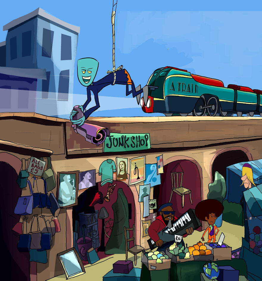 My Animated Sitcom About A Jazz-Playing Cow Who Reluctantly Leads A Group Of Musicians, Poets And Misfits (5 Pics) My Animated Sitcom About A Jazz-Playing Cow Who Reluctantly Leads A Group Of Musicians, Poets And Misfits (5 Pics)