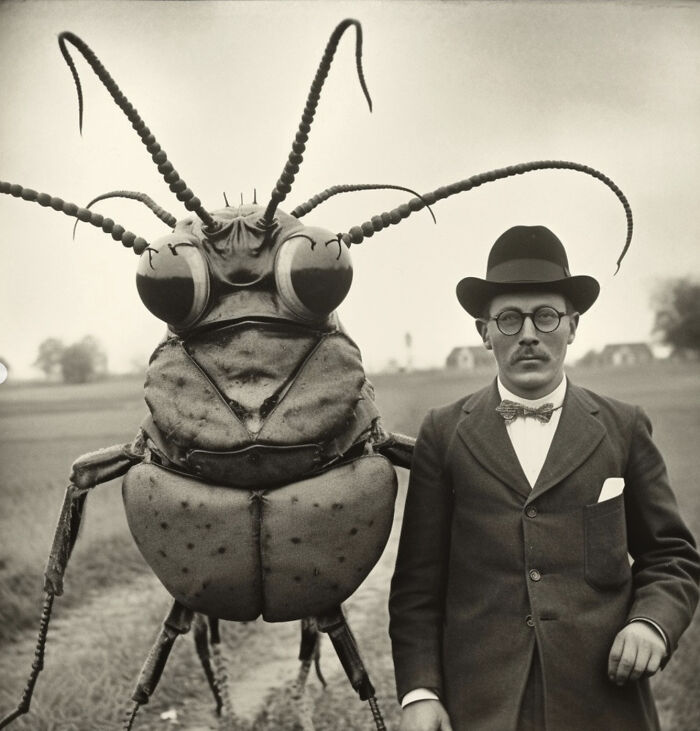 The Man And The Giant Bug