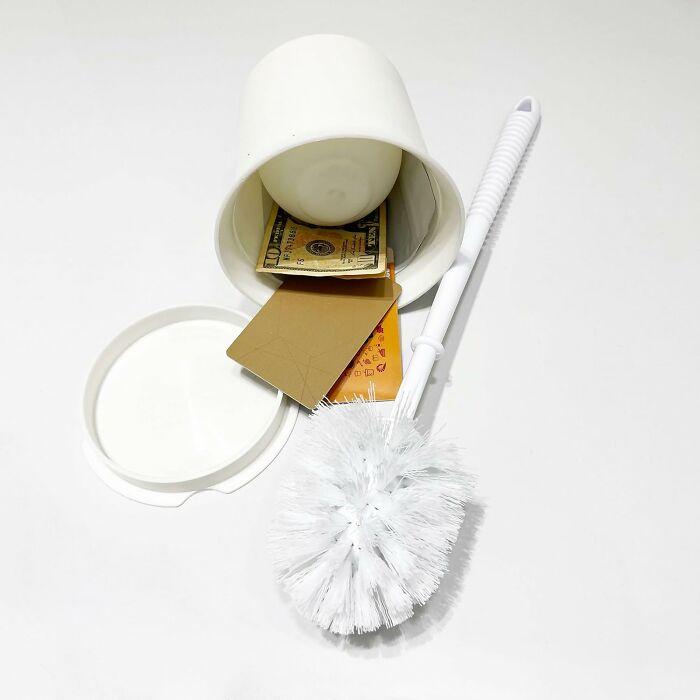 The Only Thing More Surprising Than Finding A Secret Stash In A Toilet Brush Is The Fact That It's Also Smell-Proof!
