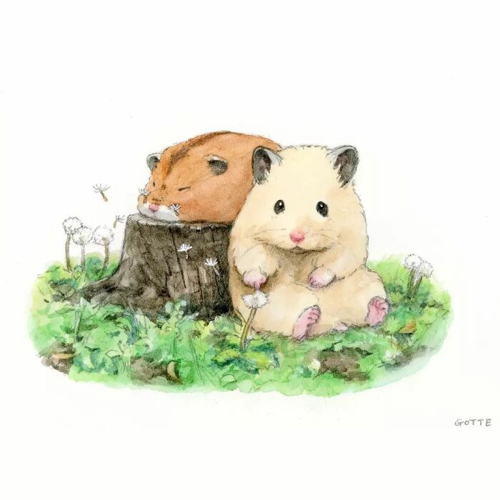 Gotte's Adorable Illustrations Of A Hamster Named Sukeroku
