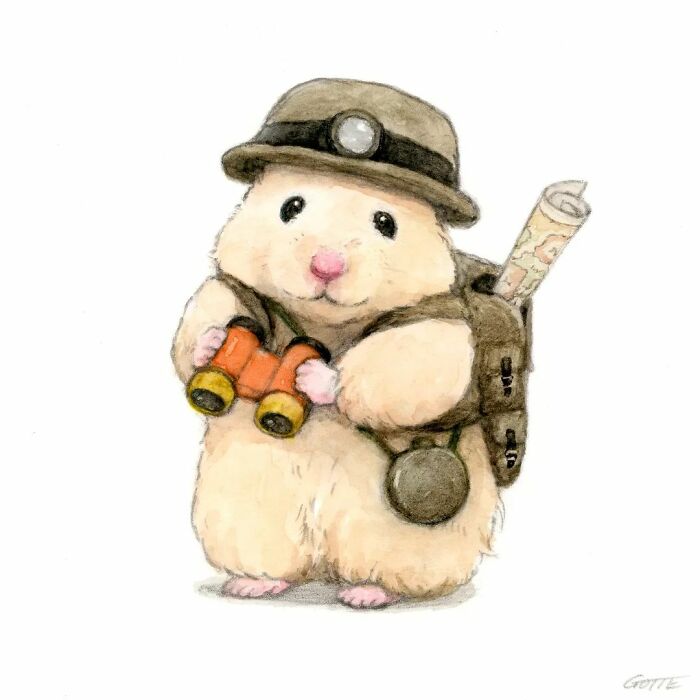 Gotte's Adorable Illustrations Of A Hamster Named Sukeroku