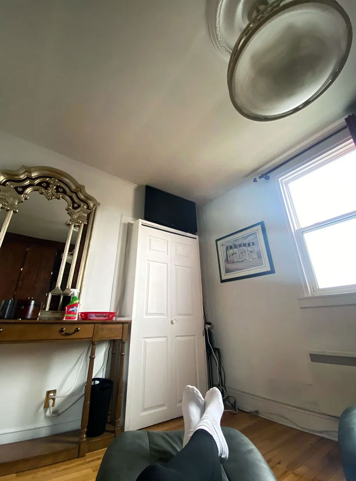 A "Perfect" Fit For A TV (At An Airbnb My Girlfriend Stayed In)
