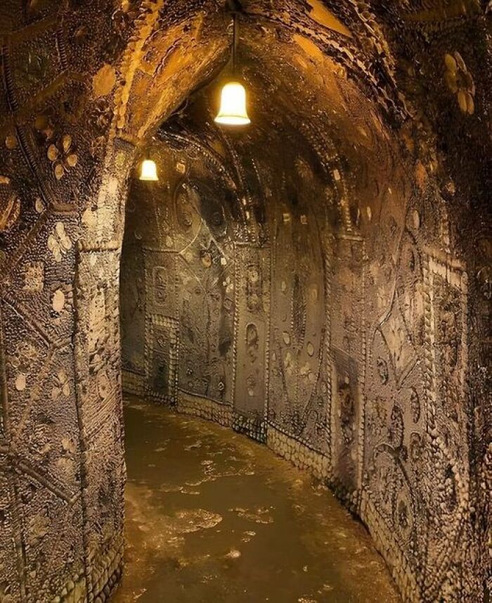 Britain's Most Mysterious Place, An Underground World Of Man-Made Tunnels Completely Covered In Shells