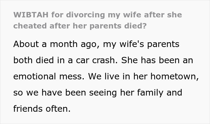 Woman Sleeps With Her First Love After The Tragic Death Of Her Parents, Husband Wants Divorce Woman Sleeps With Her First Love After The Tragic Death Of Her Parents, Husband Wants Divorce