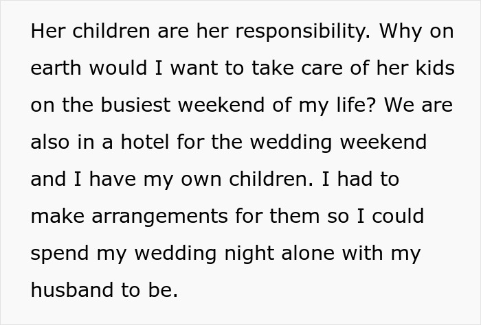 SIL Asks Bride To Babysit During Her Wedding, Is Shocked She&rsquo;s Told Absolutely No