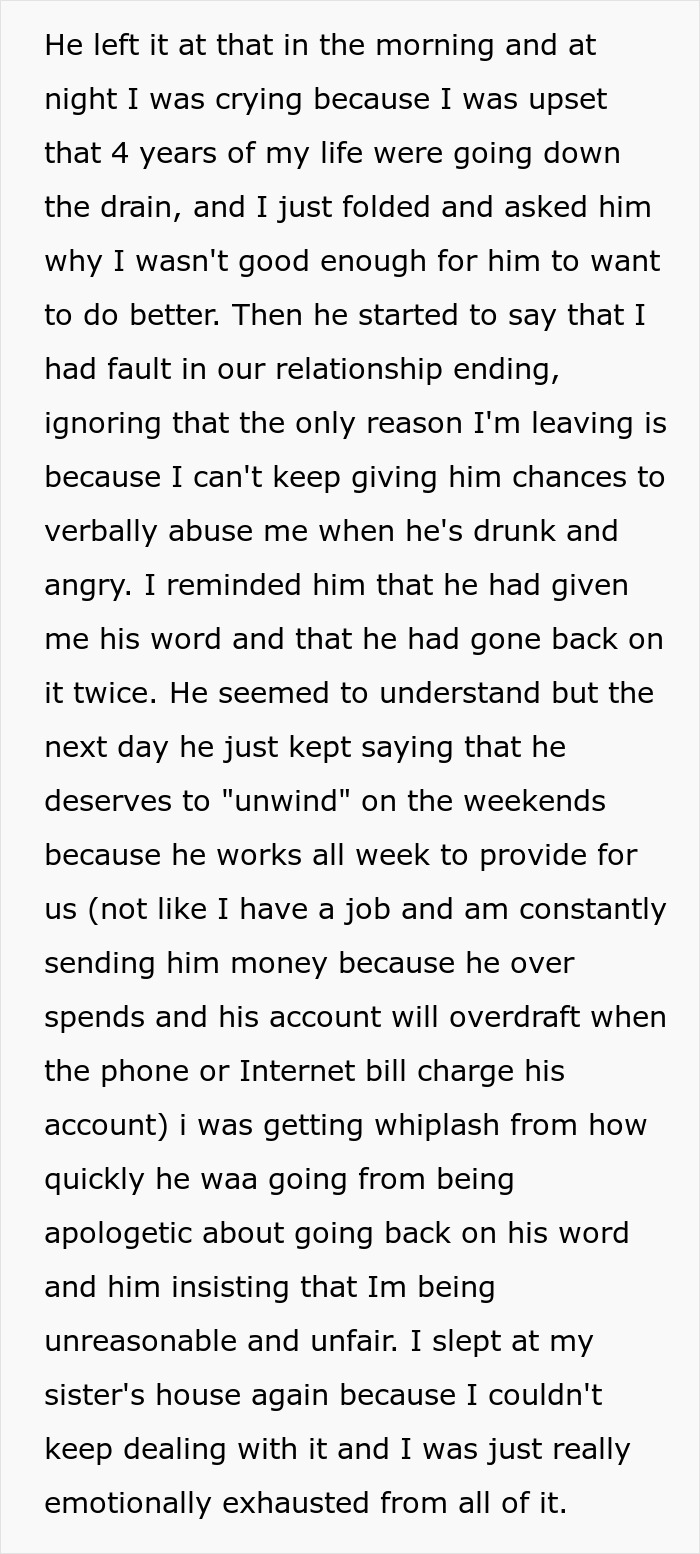 Woman Ends 4-Year Relationship Over BF&rsquo;s Drunken Outbursts, Guy Says She&rsquo;s Overreacting