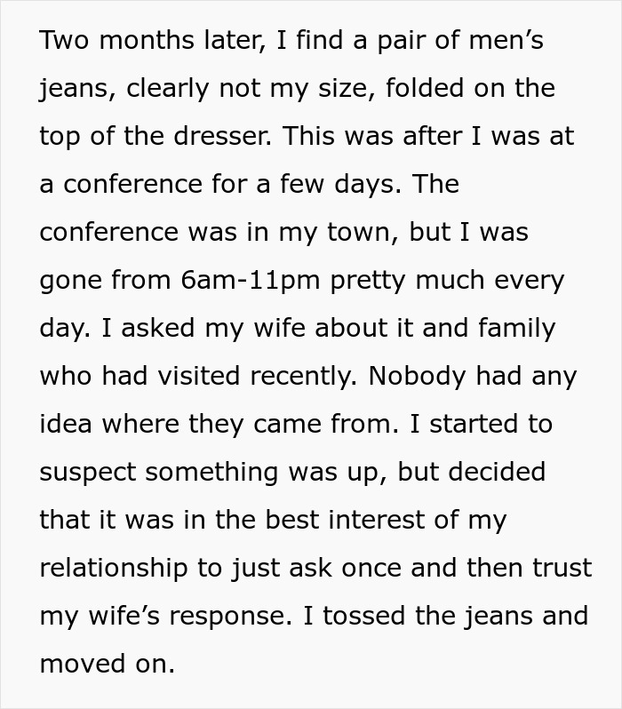 Guy Inexplicably Keeps Finding Other Men&rsquo;s Clothes In His House After Being Away, Wife Has No Idea