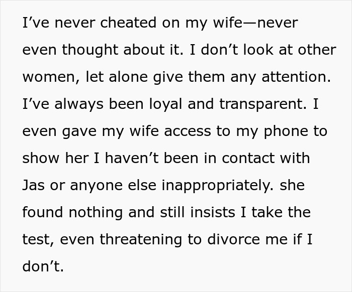 “I'm Betraying My Integrity”: Man Refuses To Take A Paternity Test For His Wife’s Friend’s Baby “I'm Betraying My Integrity”: Man Refuses To Take A Paternity Test For His Wife’s Friend’s Baby