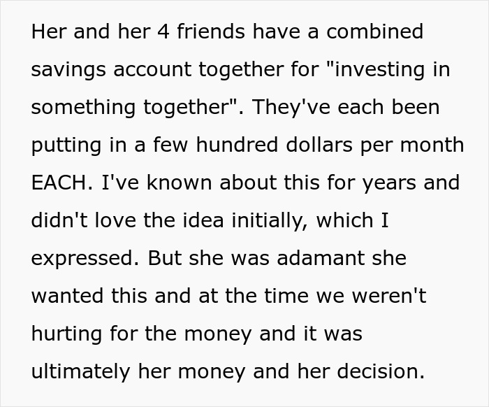“Your Friend Fund Is Stupid”: Man Asks Wife To Break A Promise To Friends, Wonders If He’s A Jerk “Your Friend Fund Is Stupid”: Man Asks Wife To Break A Promise To Friends, Wonders If He’s A Jerk