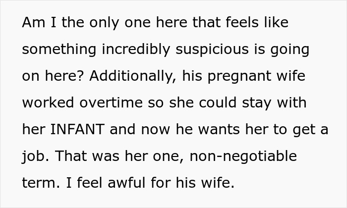 “She Never Would Have Agreed To Have A Baby”: Man Faces Divorce After Telling Wife To Get A Job “She Never Would Have Agreed To Have A Baby”: Man Faces Divorce After Telling Wife To Get A Job