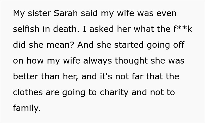 Guy Shocked At Sisters Audacity After His Wife Dies: "She Is A Selfish Cow"