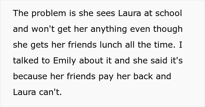 Teen Refuses To Buy Lunch For Stepsis As She Can’t Afford It But Doesn’t Try To Get Part-Time Job Teen Refuses To Buy Lunch For Stepsis As She Can’t Afford It But Doesn’t Try To Get Part-Time Job