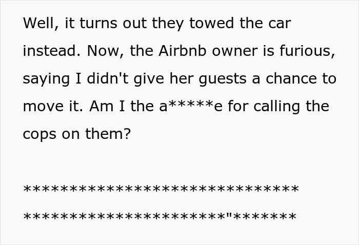 Person Has Enough Of Rude Airbnb Guests In Neighborhood, Calls Police After They Block Driveway Person Has Enough Of Rude Airbnb Guests In Neighborhood, Calls Police After They Block Driveway