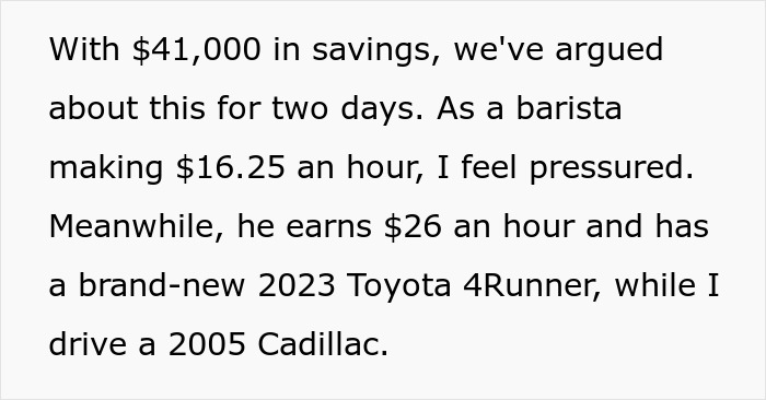 Rich BF With Doctor Parents Asks Barista GF For $16K From Her Hard-Earned Savings To Fix His Car