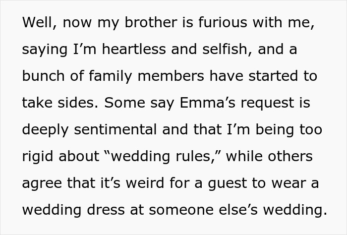 &ldquo;Not The Time Or Place&rdquo;: Bride Faces Off With Guest Demanding To Wear A Wedding Dress