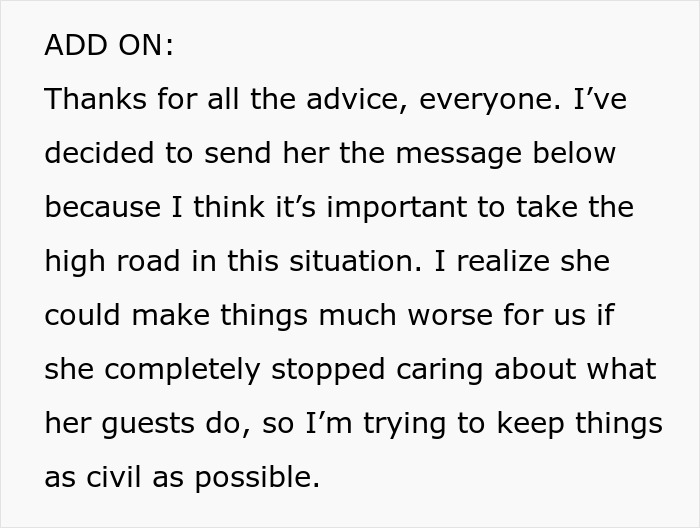 Person Has Enough Of Rude Airbnb Guests In Neighborhood, Calls Police After They Block Driveway Person Has Enough Of Rude Airbnb Guests In Neighborhood, Calls Police After They Block Driveway
