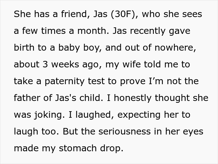 “I'm Betraying My Integrity”: Man Refuses To Take A Paternity Test For His Wife’s Friend’s Baby “I'm Betraying My Integrity”: Man Refuses To Take A Paternity Test For His Wife’s Friend’s Baby