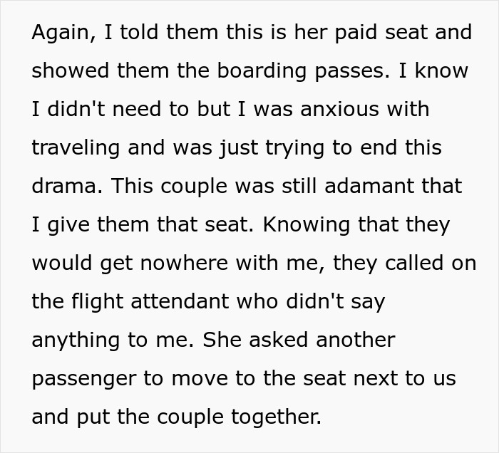 Passenger Demands Toddler Move From Paid Seat: "Not Ask, But Demand" Passenger Demands Toddler Move From Paid Seat: "Not Ask, But Demand"