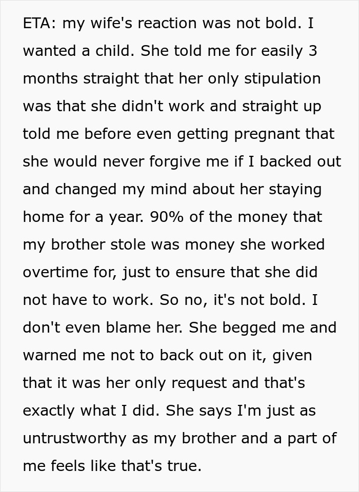 “She Never Would Have Agreed To Have A Baby”: Man Faces Divorce After Telling Wife To Get A Job “She Never Would Have Agreed To Have A Baby”: Man Faces Divorce After Telling Wife To Get A Job
