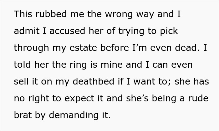 DIL Demands That MIL Give Up Her Emerald Ring As An Heirloom Engagement Ring, Is Told To Get Out