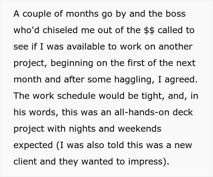 Boss Backs Out Of Verbal Agreement, Loses It After Employee Does The Same Thing To Him Boss Backs Out Of Verbal Agreement, Loses It After Employee Does The Same Thing To Him