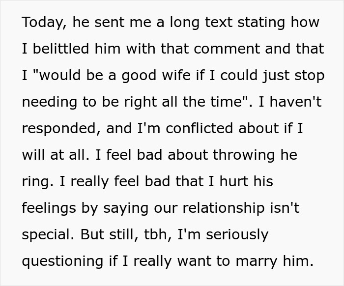 Man Proudly Berates Women To His Fianc&eacute;e, Is Shocked To Hear She&rsquo;s No Longer In Love With Him