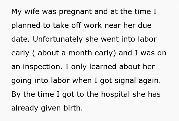 Husband Asks Wife To Get Over The Fact That He Missed Daughter's Birth: "Every Single Time" Husband Asks Wife To Get Over The Fact That He Missed Daughter's Birth: "Every Single Time"