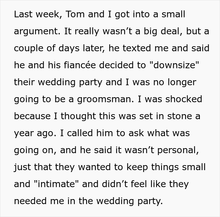 Brother Is Uninvited From Wedding For Being An "Addict", He Then Cancels Free Venue In Response