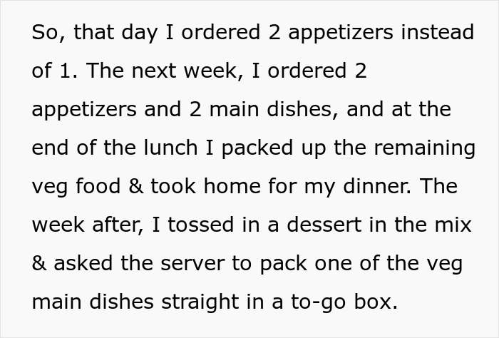 Guy Starts Ordering A Lot Of Food After Coworkers Refuse To Stop Splitting The Bill