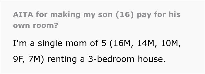 Eldest Son Says He Will Move Out Unless He Gets A Separate Room, Is Told To Pay Rent Eldest Son Says He Will Move Out Unless He Gets A Separate Room, Is Told To Pay Rent
