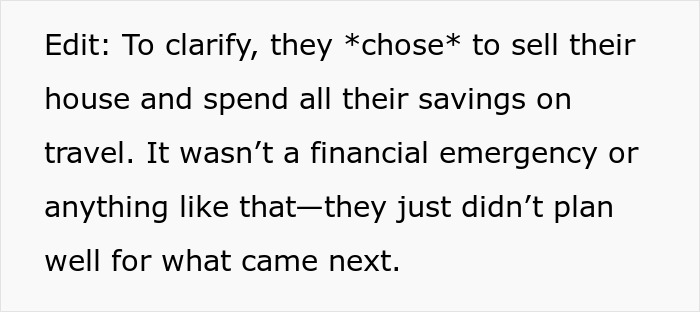Woman Refuses To Take In Her Parents After They Regretted Pursuing Their Dream, Is Called Selfish