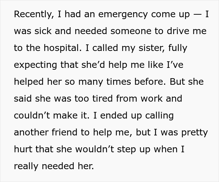 Mom Refuses To Help Sibling During An Emergency, Is Shocked They Won&rsquo;t Come At Her Beck And Call