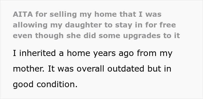 Woman Faces Reality After Parent Wants To Sell Home She&rsquo;s Been Living Rent-Free In For 2 Years