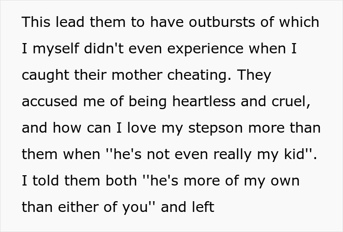 Biological Kids Furious After Dad Leaves Everything To Stepson For Concealing Mom's Affair Biological Kids Furious After Dad Leaves Everything To Stepson For Concealing Mom's Affair