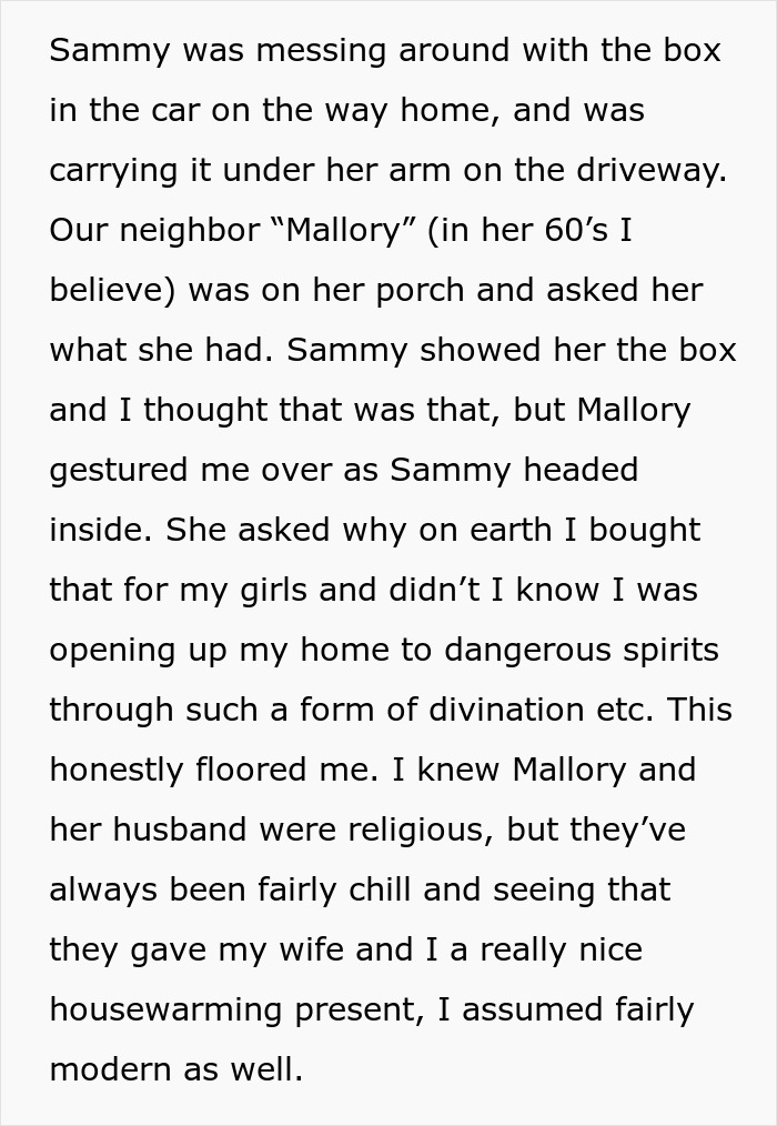 Elderly Neighbor Wants An Apology From Mom After She Laughs At Her Warnings About Kids&rsquo; Ouija Board