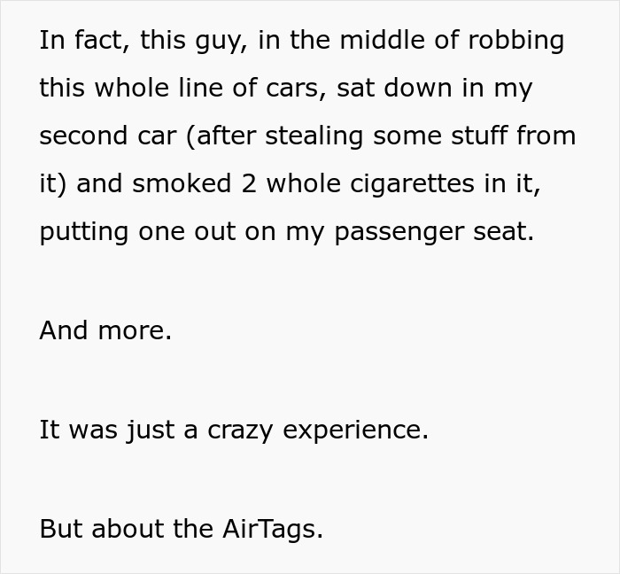 &ldquo;Tracked Down My Stolen Car With An AirTag And It Was One Of The Most Ridiculous Days Of My Life&rdquo;