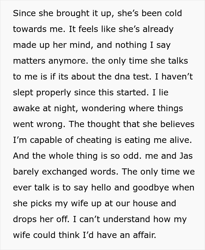 “I'm Betraying My Integrity”: Man Refuses To Take A Paternity Test For His Wife’s Friend’s Baby “I'm Betraying My Integrity”: Man Refuses To Take A Paternity Test For His Wife’s Friend’s Baby