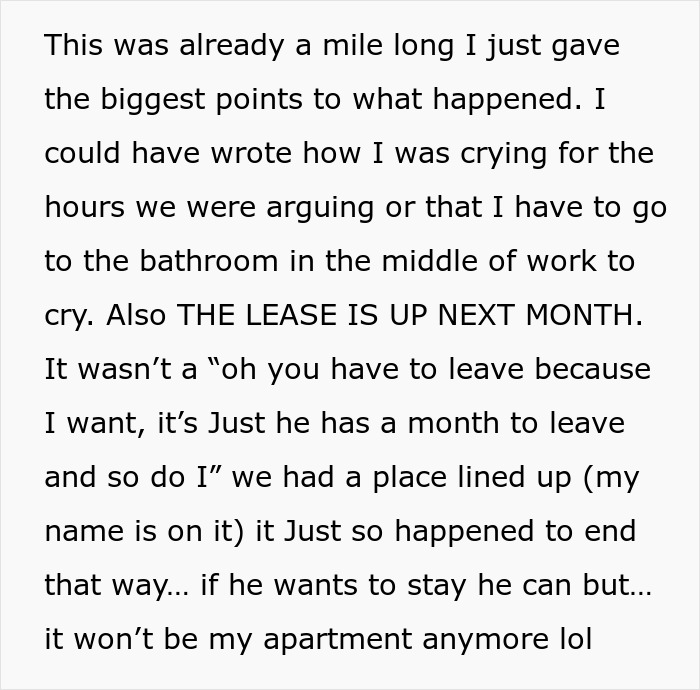 Man Cusses Out His GF For Telling Him To Leave Her Apartment As They’ve Broken Up Man Cusses Out His GF For Telling Him To Leave Her Apartment As They’ve Broken Up