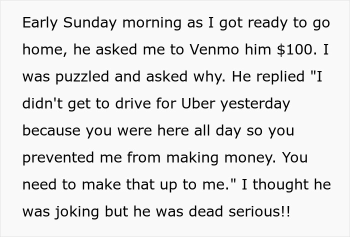 Man Expects Date To Make Up For The Time He Wasn’t Working, Won’t Let Her Leave Until She Does Man Expects Date To Make Up For The Time He Wasn’t Working, Won’t Let Her Leave Until She Does
