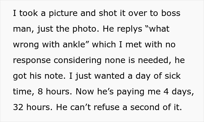One Sick Day Turns Into Whole Week Off For Employee Who Maliciously Complied With Boss's Request One Sick Day Turns Into Whole Week Off For Employee Who Maliciously Complied With Boss's Request