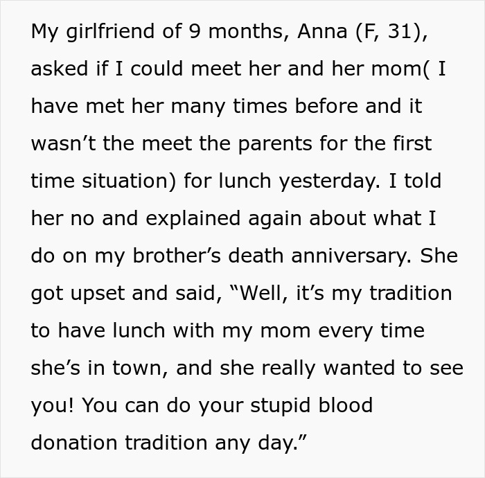 Man&rsquo;s Grief Ritual Ends In A Cold Breakup After GF Is Forced To Have Lunch Date With Mom Alone