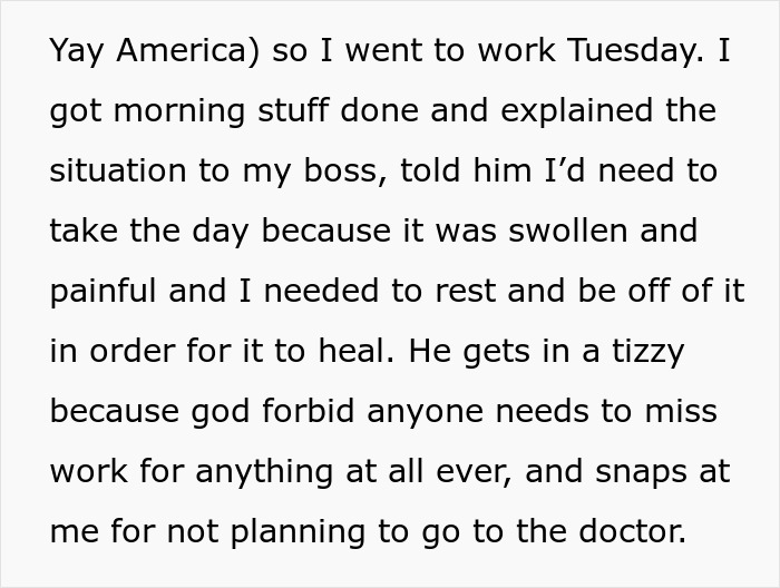 One Sick Day Turns Into Whole Week Off For Employee Who Maliciously Complied With Boss's Request One Sick Day Turns Into Whole Week Off For Employee Who Maliciously Complied With Boss's Request