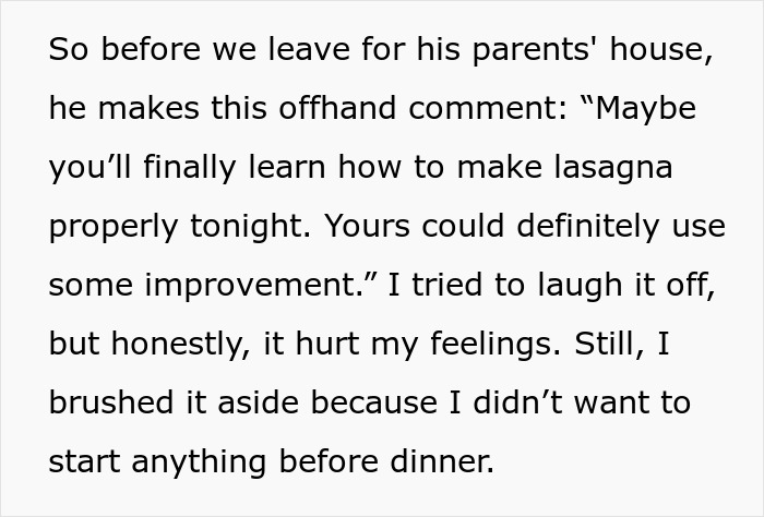 BF Keeps Mocking GF&rsquo;s Cooking In Front Of His Family, Gets Mad When She Jokes On Him In Response