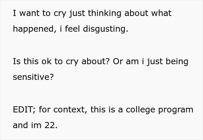 "I Want To Cry Just Thinking About What Happened": Person Called Out For Their Hygiene